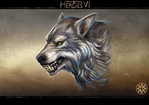 《英雄无敌6》中立生物暗元素加两匹狼_www