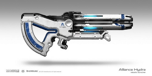 《质量效应3》概念艺术图赏析 未来枪械很给力