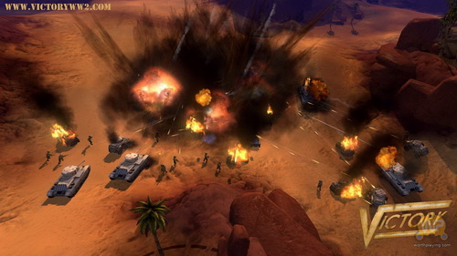 沙漠上的红色警戒 战争策略新作《胜利》游戏