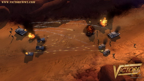 沙漠上的红色警戒 战争策略新作《胜利》游戏截图