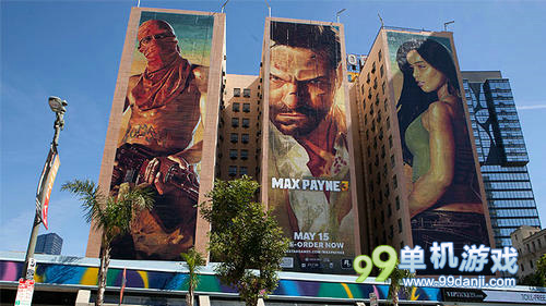《GTA5》霸气巨幅广告现身洛杉矶菲格罗亚酒店