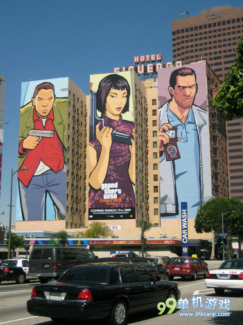 《GTA5》霸气巨幅广告现身洛杉矶菲格罗亚酒店