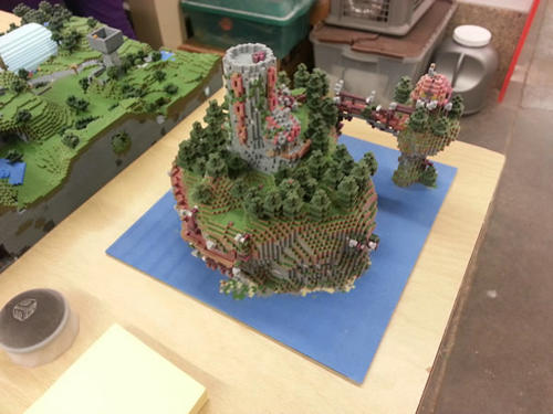 达人用3D打印于现实还原《我的世界》建筑模型