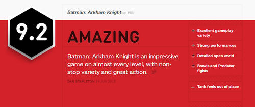 《蝙蝠侠：阿卡姆骑士》IGN评测 神作不解释
