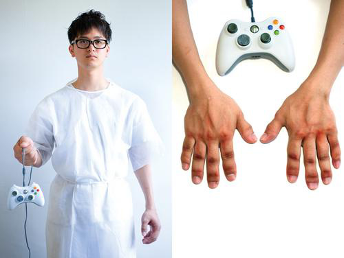 游戏玩家职业病艺术效果图 提倡健康生活
