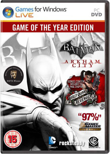 《蝙蝠侠：阿甘之城》年度版游戏封面不够优雅