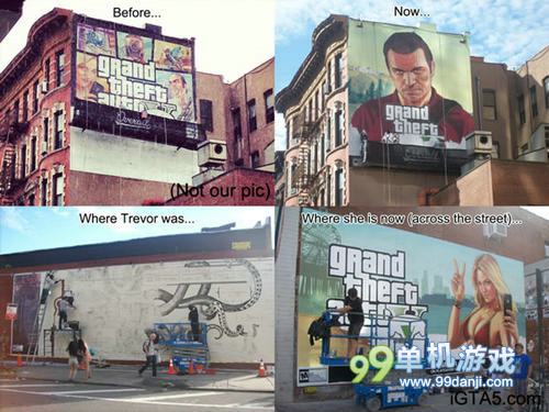 《GTA5》户外广告集锦 三巨头霸气俯瞰世间