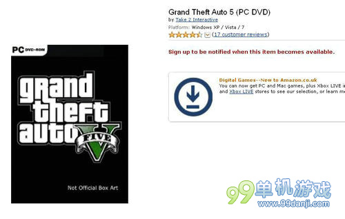 《GTA5》PC版现身国外网店 或将支持XP系统