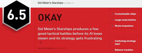 《席德梅尔：星际战舰》IGN评测：食之无味弃之可惜
