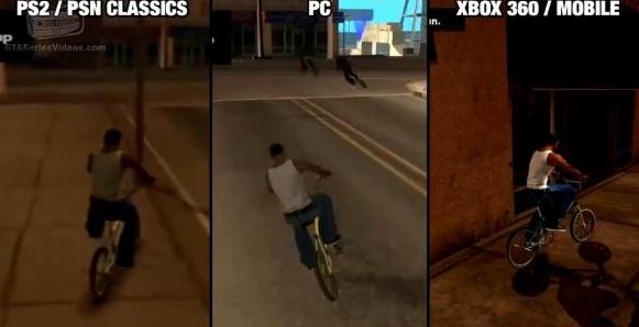 远超PC版！GTA：圣安地列斯HD重制版画质对比